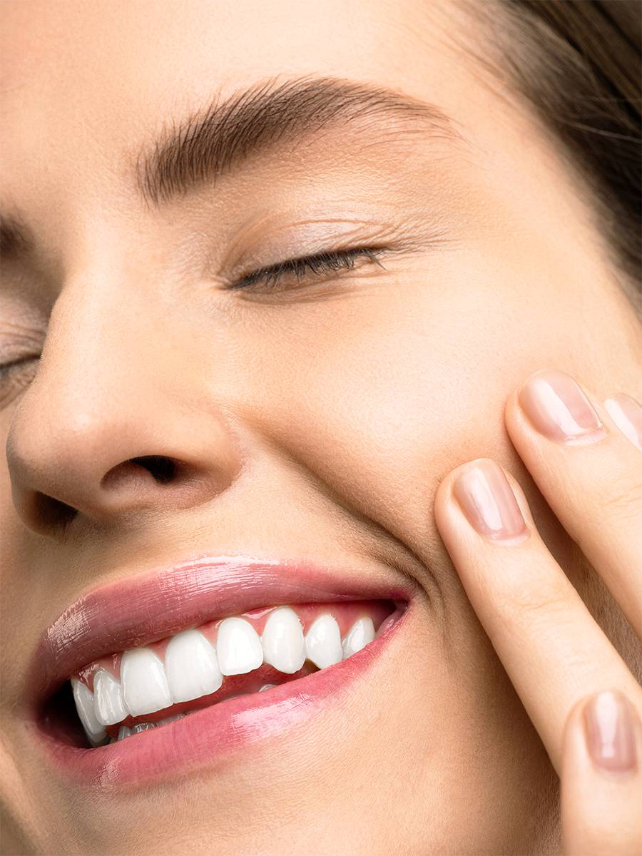Closeup of a woman smiling